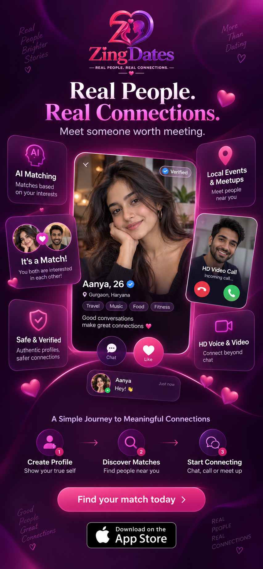 ZingDates — real people, real connections